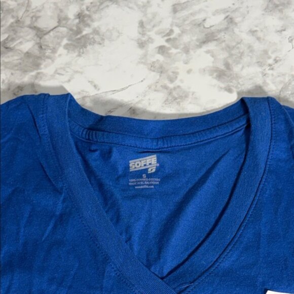 Soffe Blue V-Neck Women's Top Size Small - Picture 7 of 7